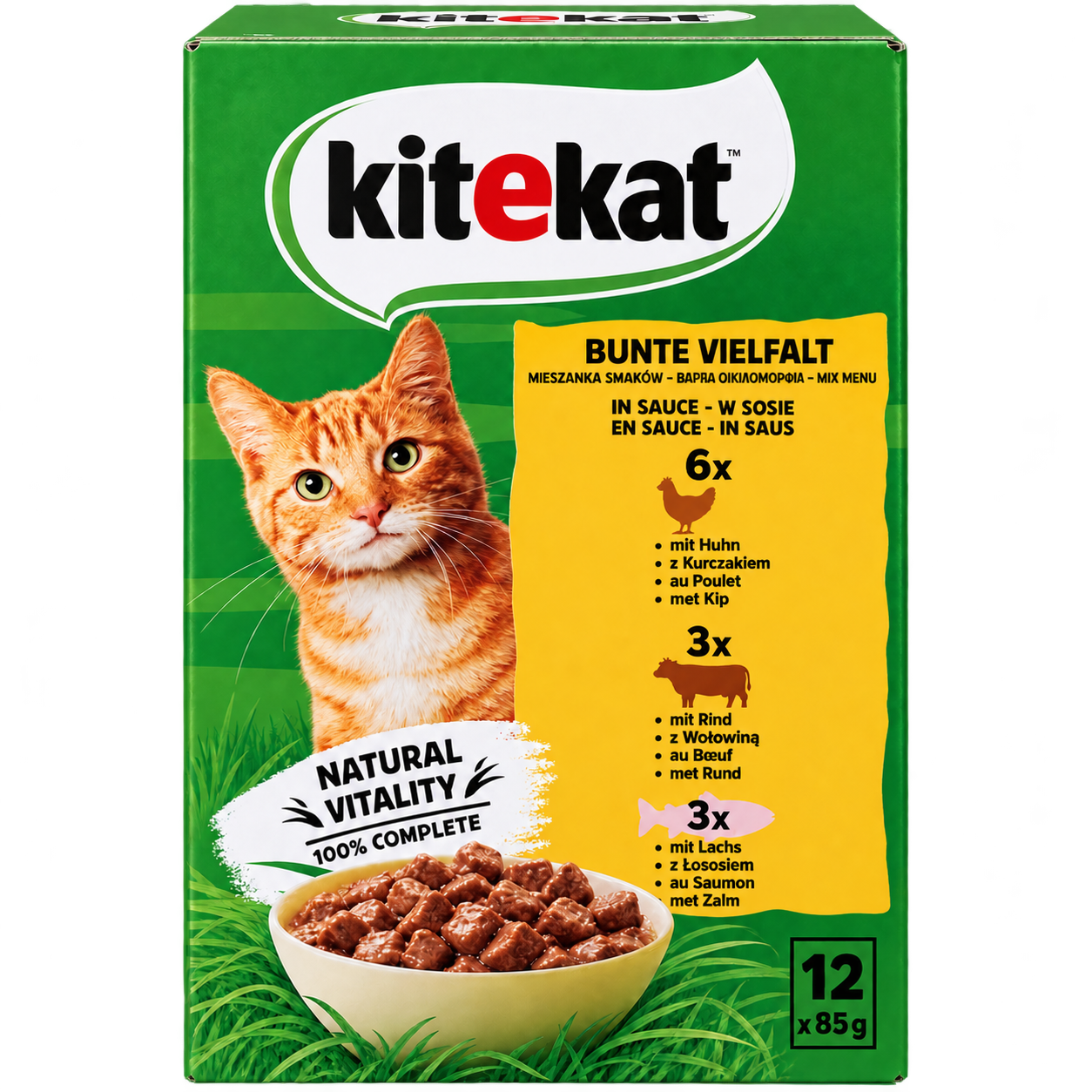 Kitekat Bunte Vielfalt in Sauce 12x85g