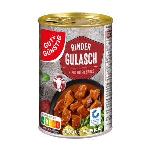 GUT&GÜNSTIG Rindergulasch 400g QS