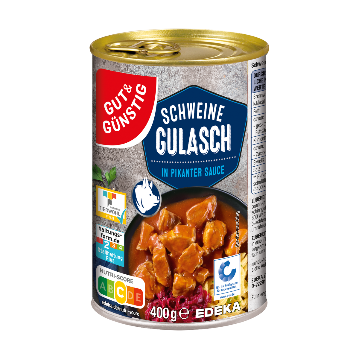 GUT&GÜNSTIG Schweinegulasch 400g QS ITW