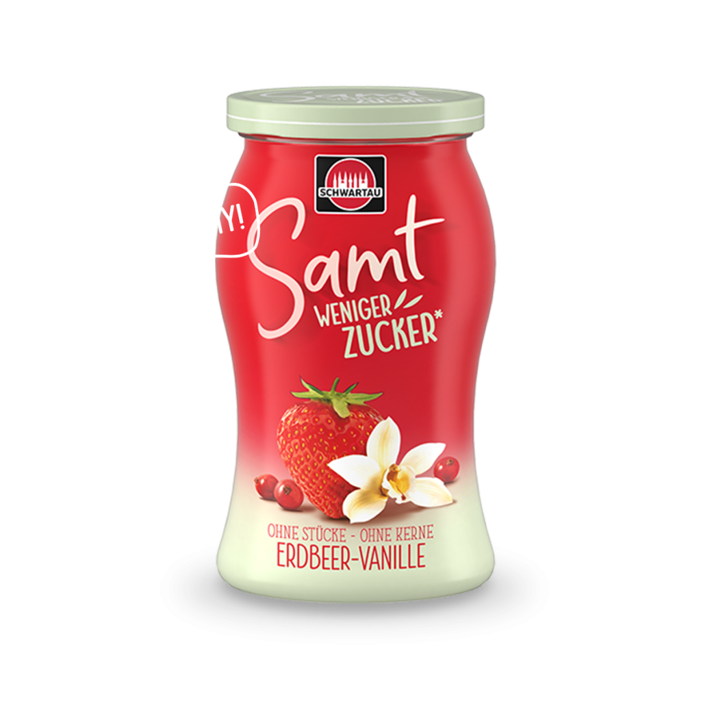 Schwartau Samt weniger Zucker Erdbeer-Vanille 255g