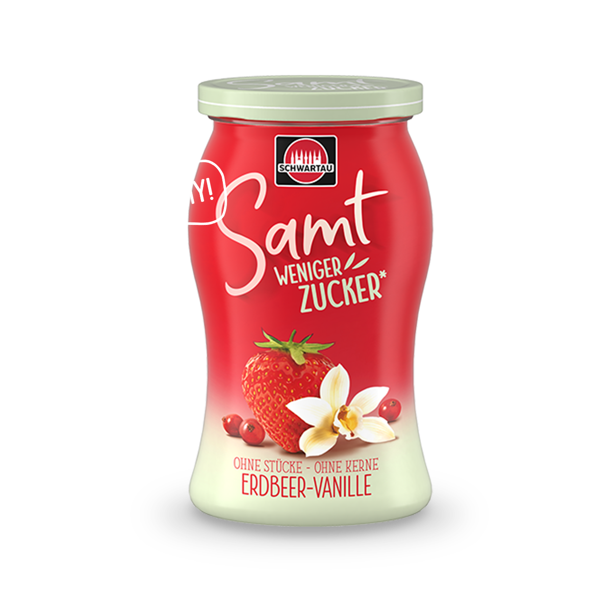 Schwartau Samt weniger Zucker Erdbeer-Vanille 255g