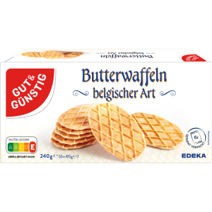GUT&GÜNSTIG Belgische Butterwaffeln 6x40g