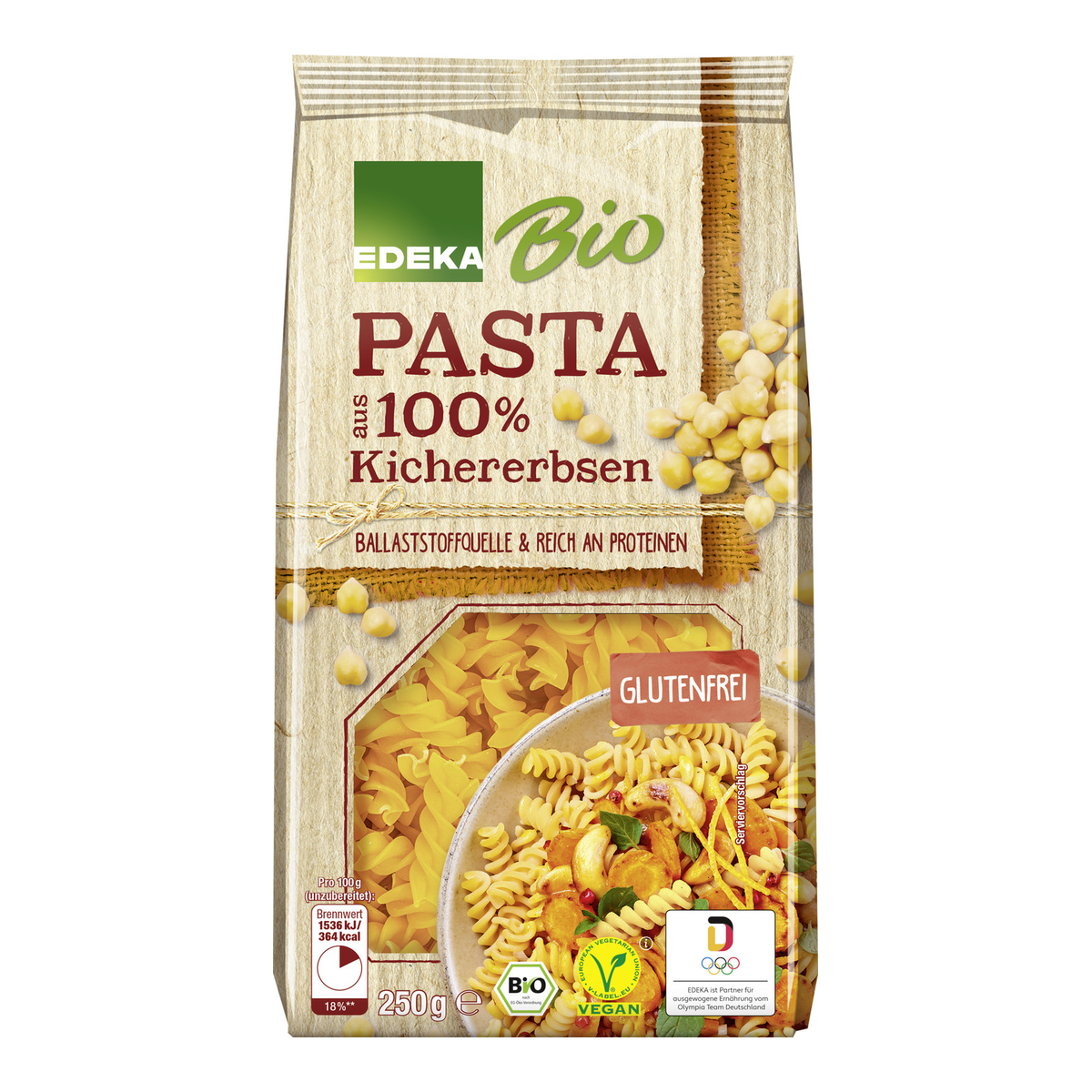 Bio EDEKA нут фузилли 250g