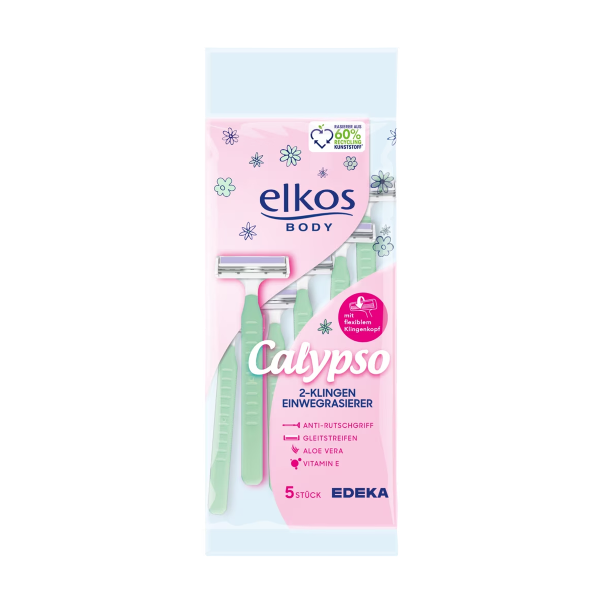 EDEKA elkos Body Einwegrasierer 2-Klingen 10ST