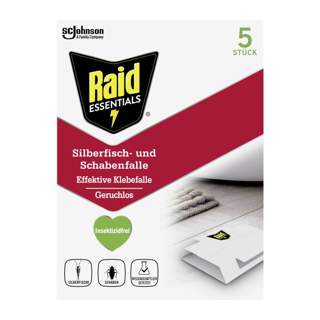 Raid Essentials Silberfisch-Schabenfalle 5ST