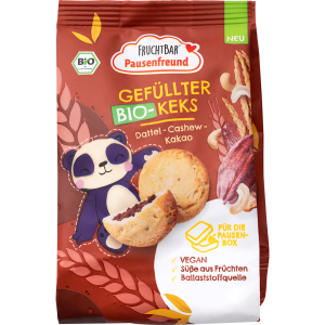 Bio Fruchtbar Pausenfreund Kekse mit Dattel-Cashew-Kakao-Cremefüllung 120g