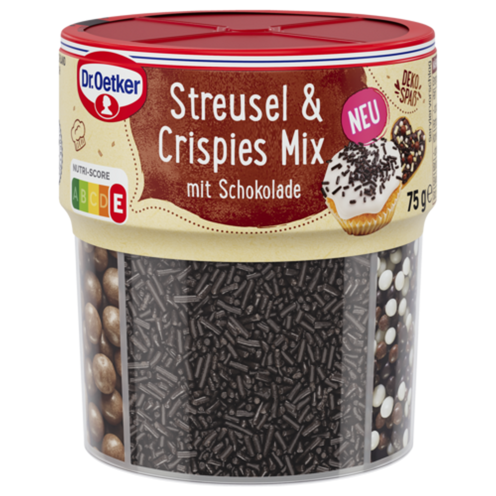 Dr.Oetker Streusel & Crispies Mix mit Schoko 75g