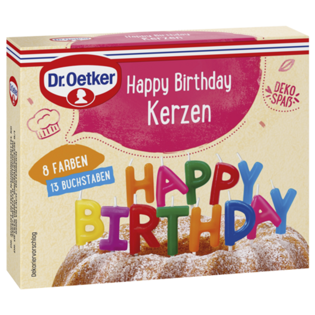 Dr.Oetker Happy Birthday Kerzen 13ST