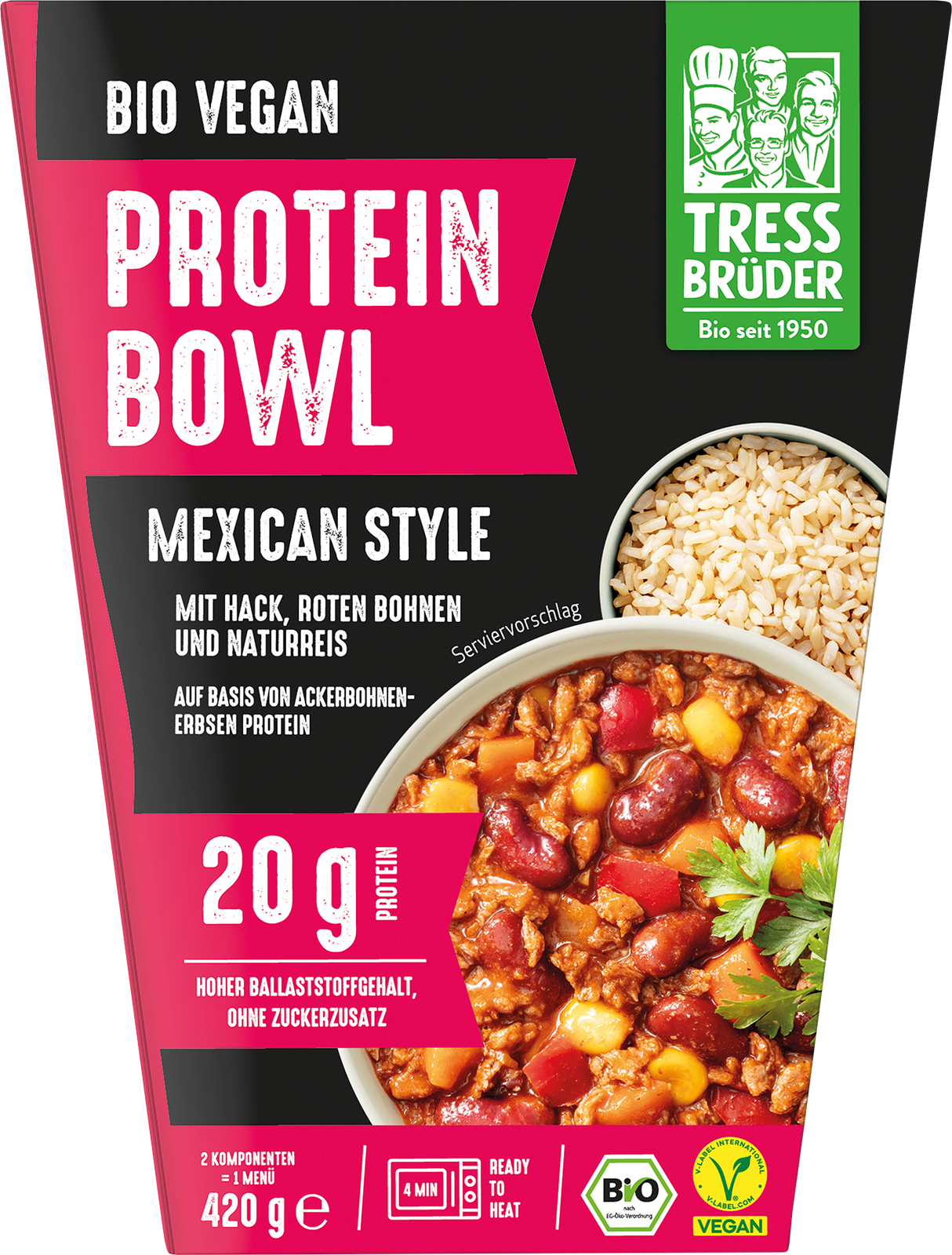 Bio Tressbrüder Protein Bowl Mexican Style 420g