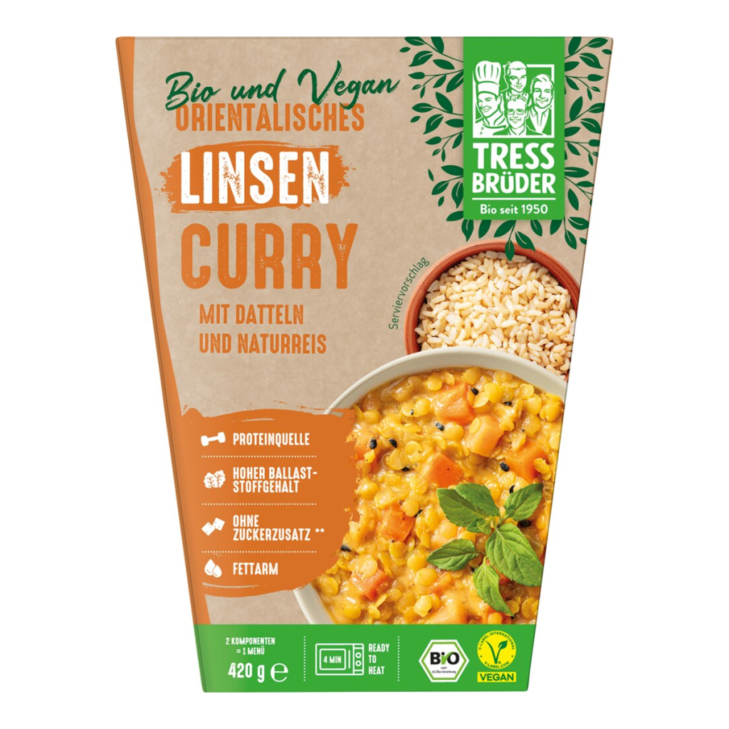 Bio Tressbrüder Orientalisches Linsen-Curry 420g