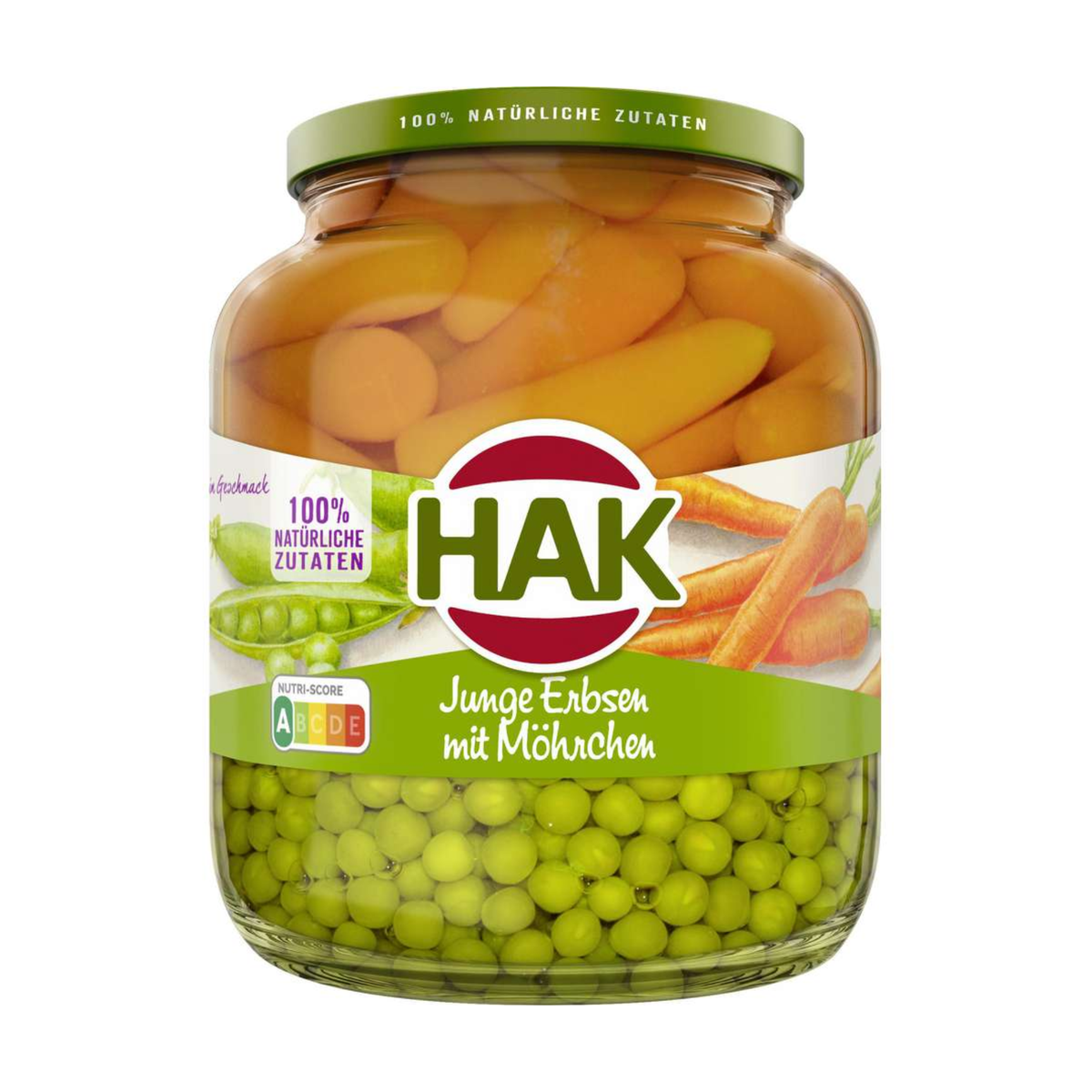 Hak Erbsen sehr fein mit jungen Möhren 350g
