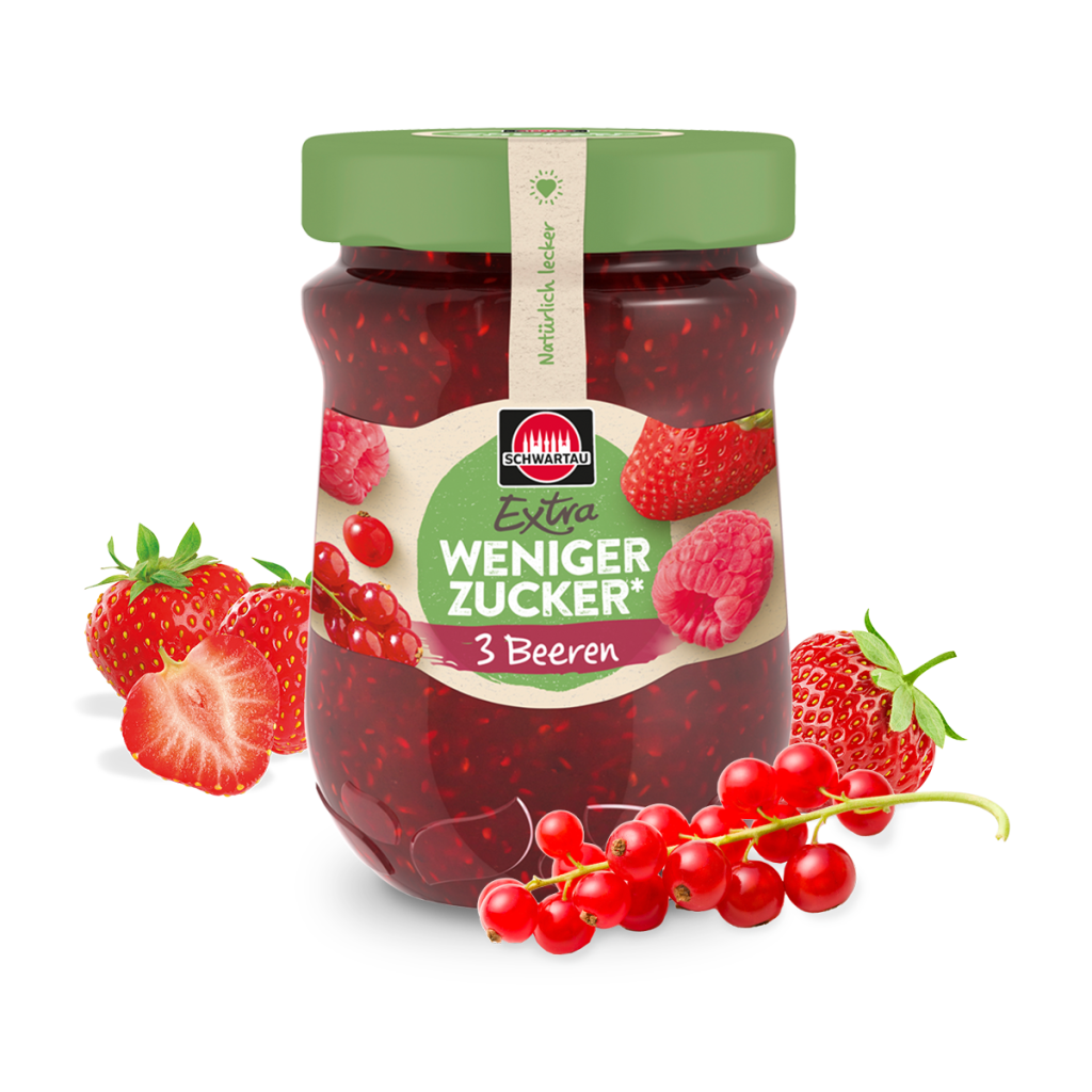 Schwartau Weniger Zucker 3 Beeren 300g