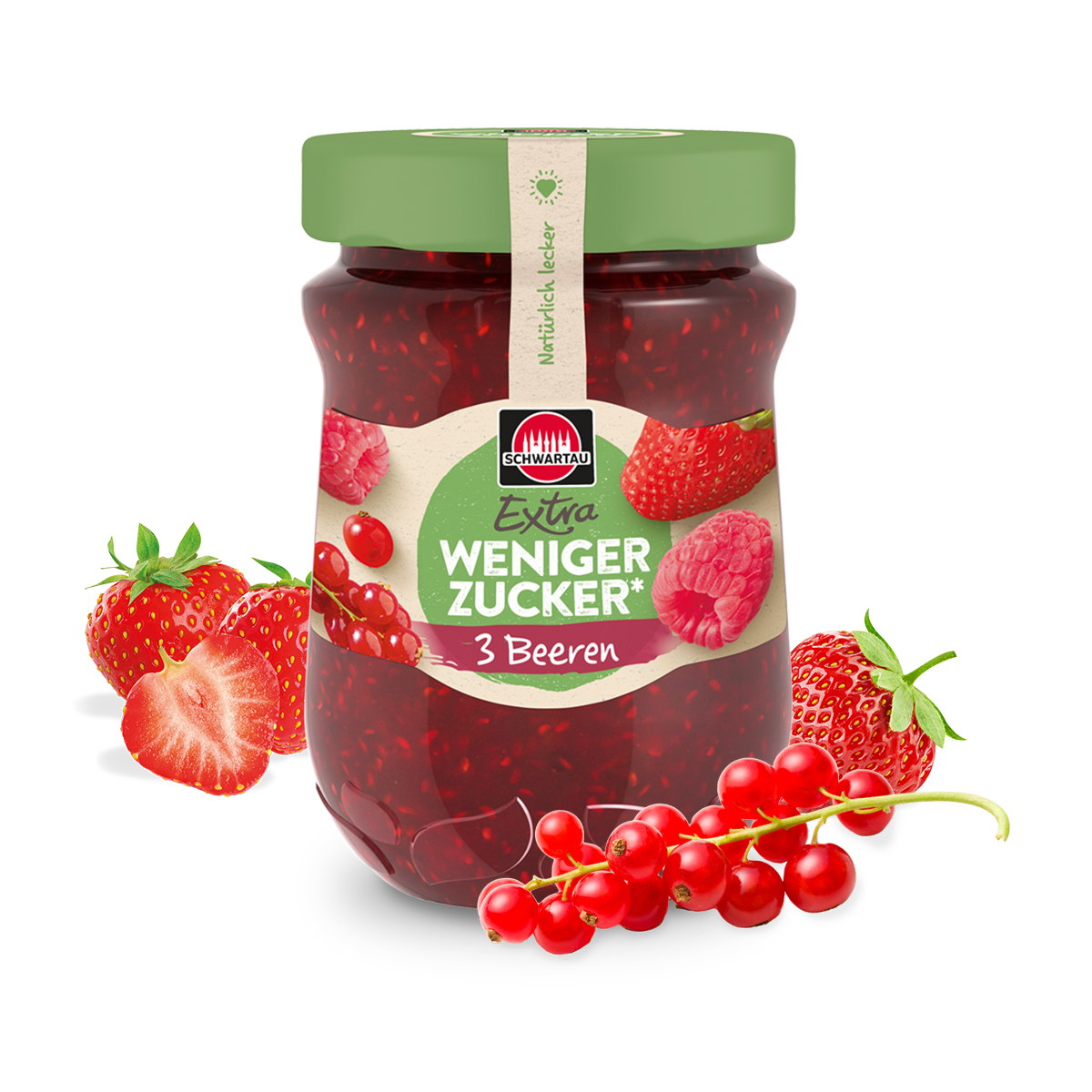 Schwartau Weniger Zucker 3 Beeren 300g