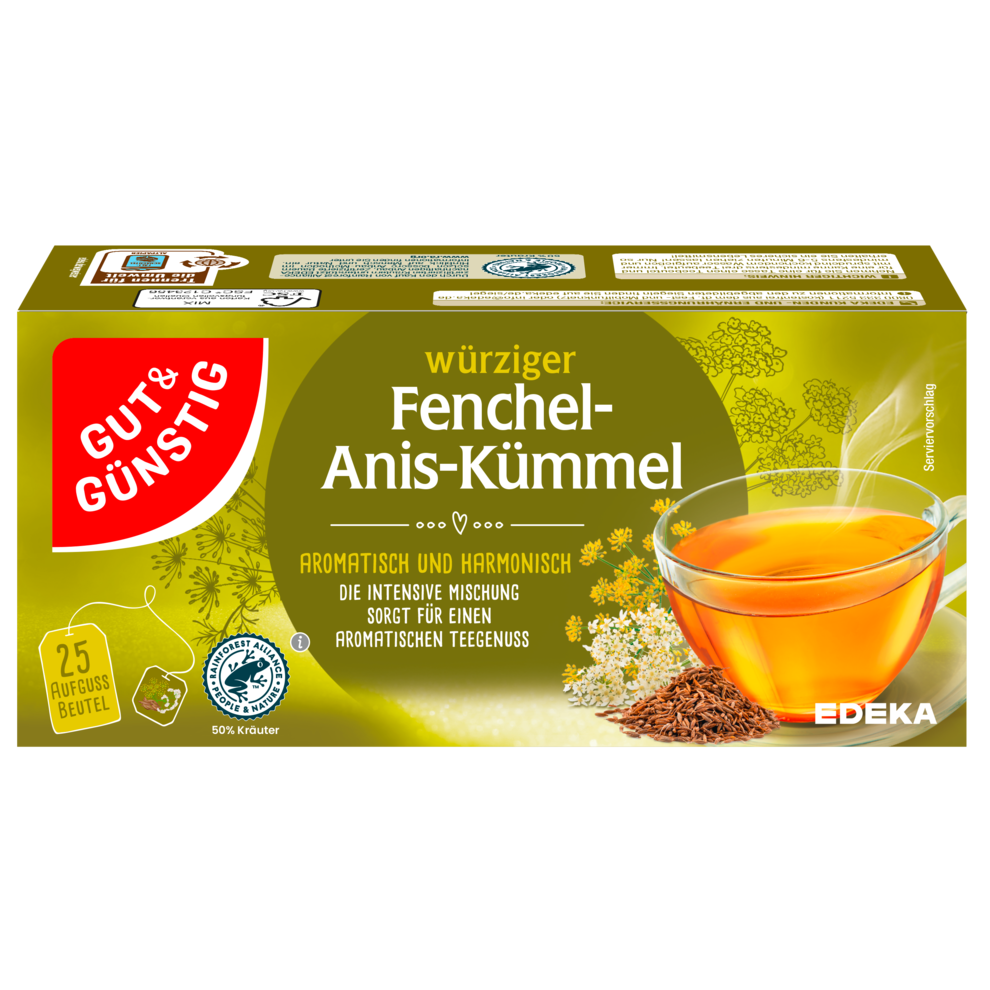 GUT&GÜNSTIG Fenchel Anis Kümmel Tee 25ST 50g