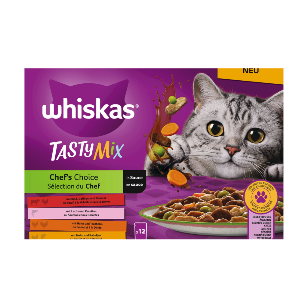 Whiskas Tasty Mix Chefs Choice in Sauce 12x85g