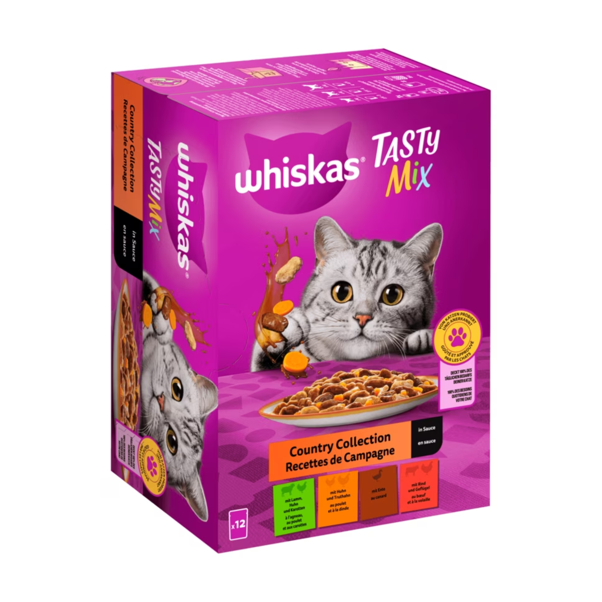 Whiskas Tasty Mix Country Collection in Sauce 12x85g