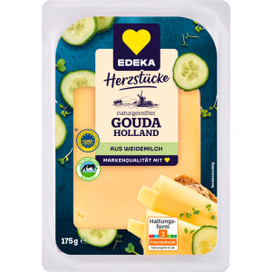 EDEKA Herzstücke Gouda Scheiben Weidemilch 48% naturgereift g.g.A.175g