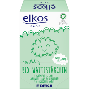 EDEKA elkos Bio-Wattestäbchen ungebleicht 200ST