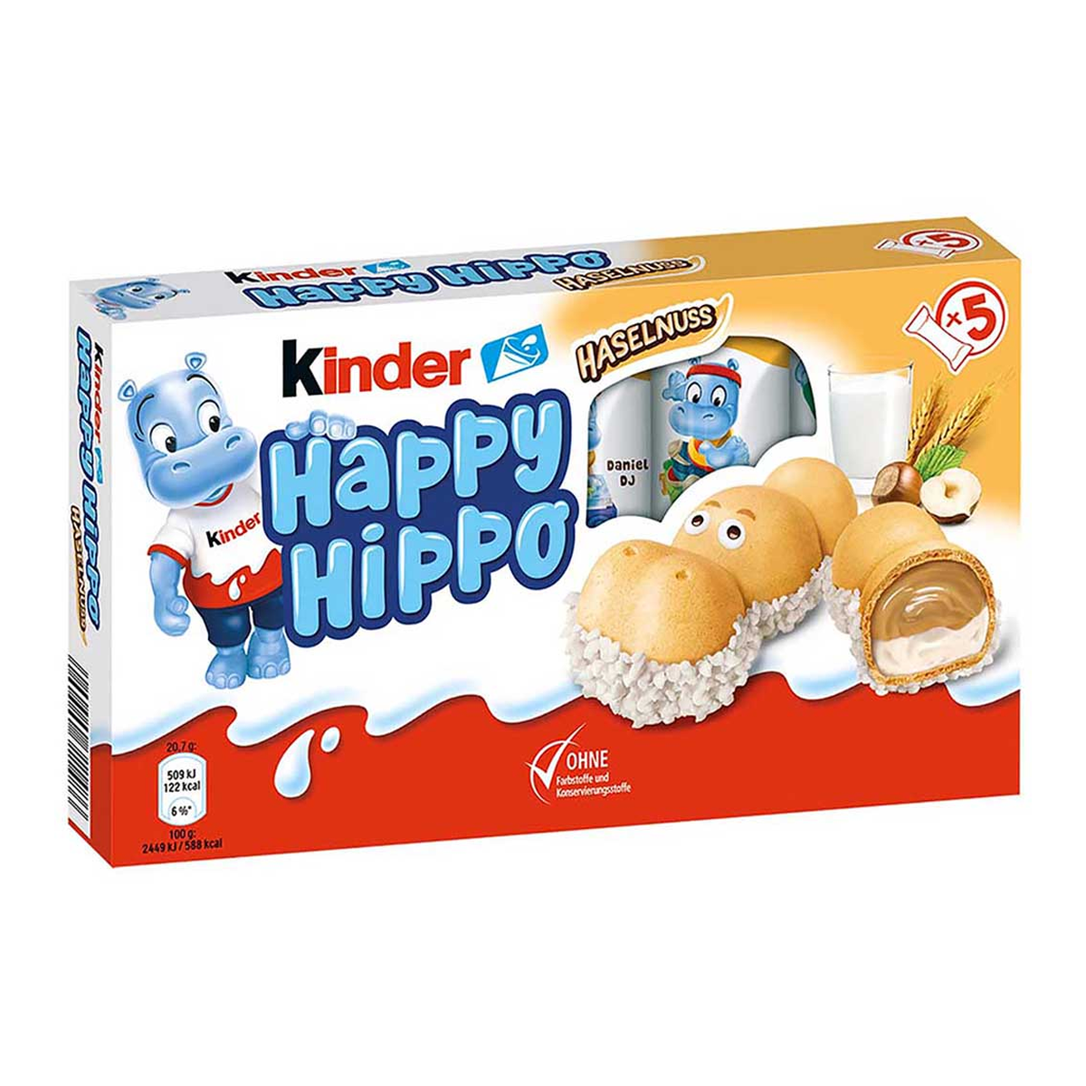 Ferrero Kinder Happy Hippo Haselnuss 5x20,7g