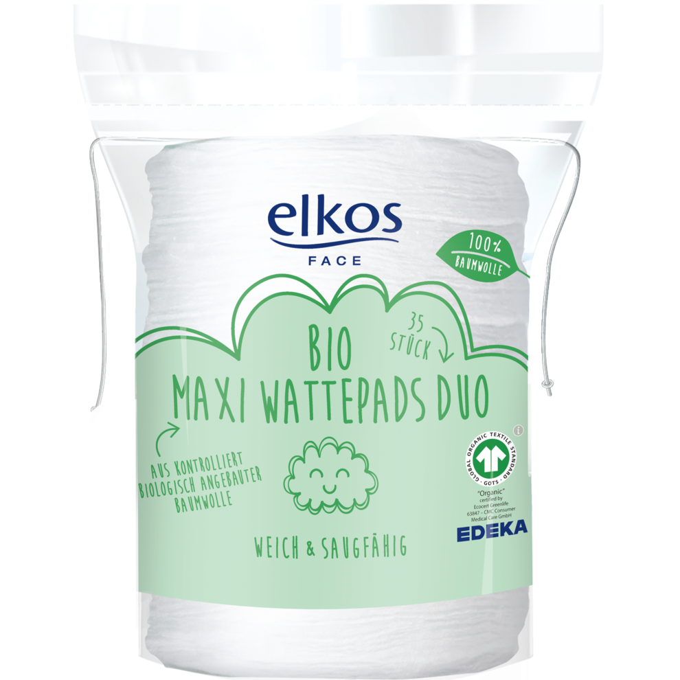EDEKA elkos Bio-Wattepads oval 35ST