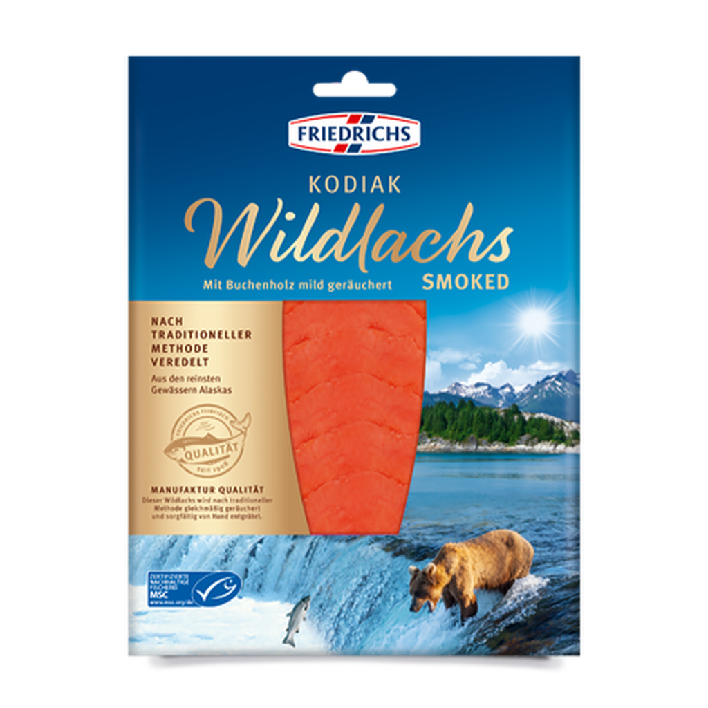 MSC Friedrichs Kodiak Wildlachs geräuchert 50g