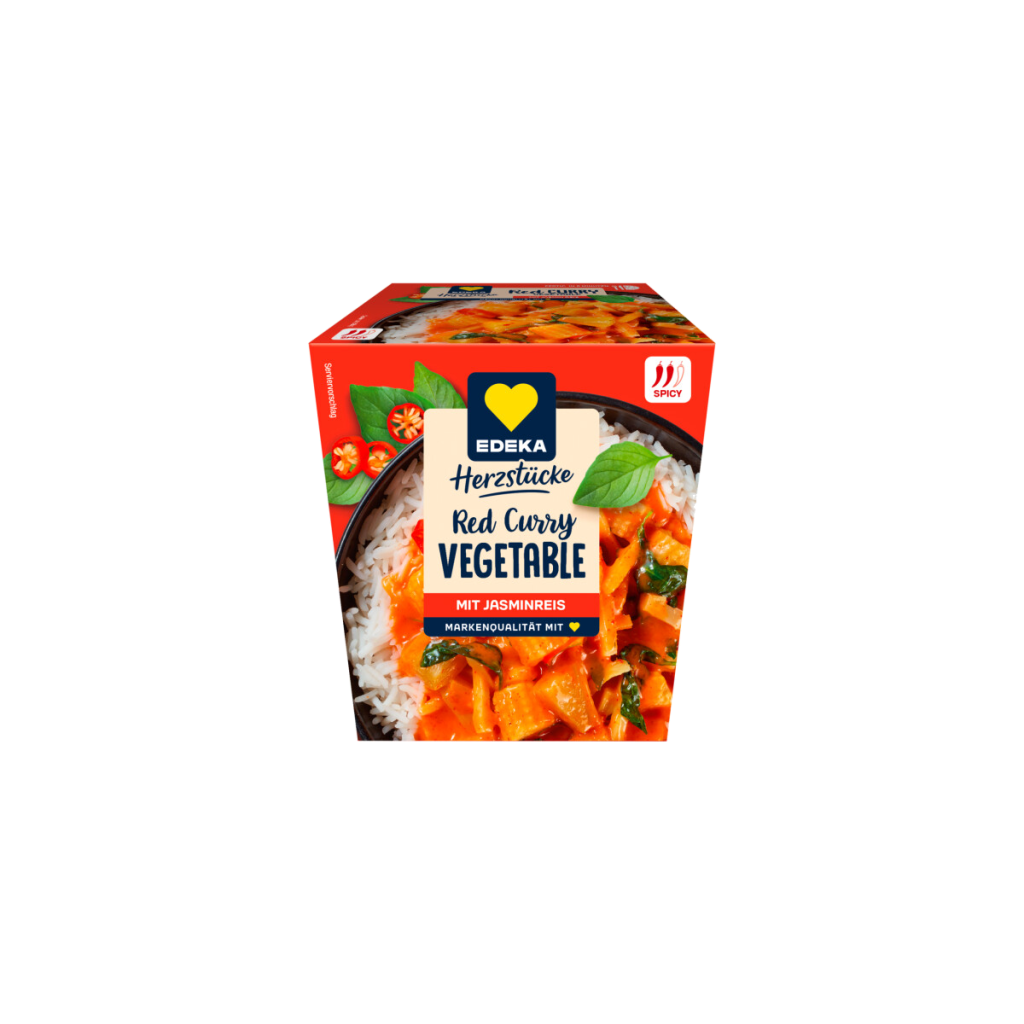 EDEKA Herzstücke Red Curry Gemüse mit Jasmin Reis 350g