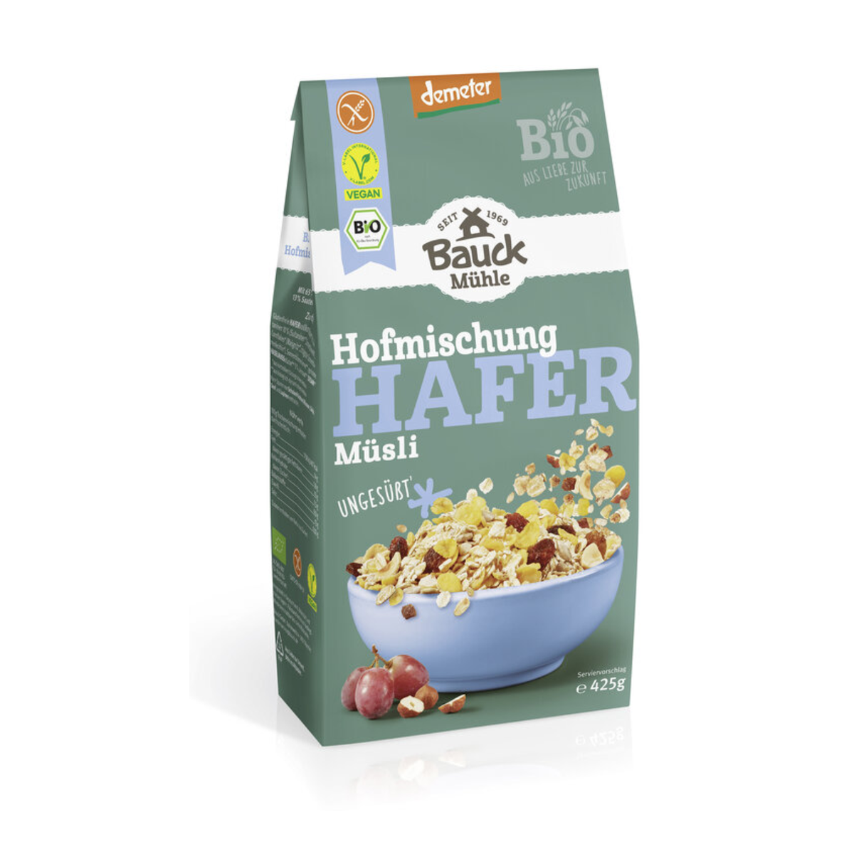 Demeter Bauckhof Hafer Müsli Hofmischung glutenfrei 425g