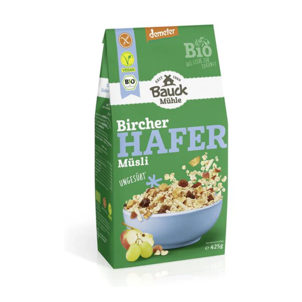 Demeter Bauckhof Hafer Müsli Bircher ungesüßt glutenfrei 425g