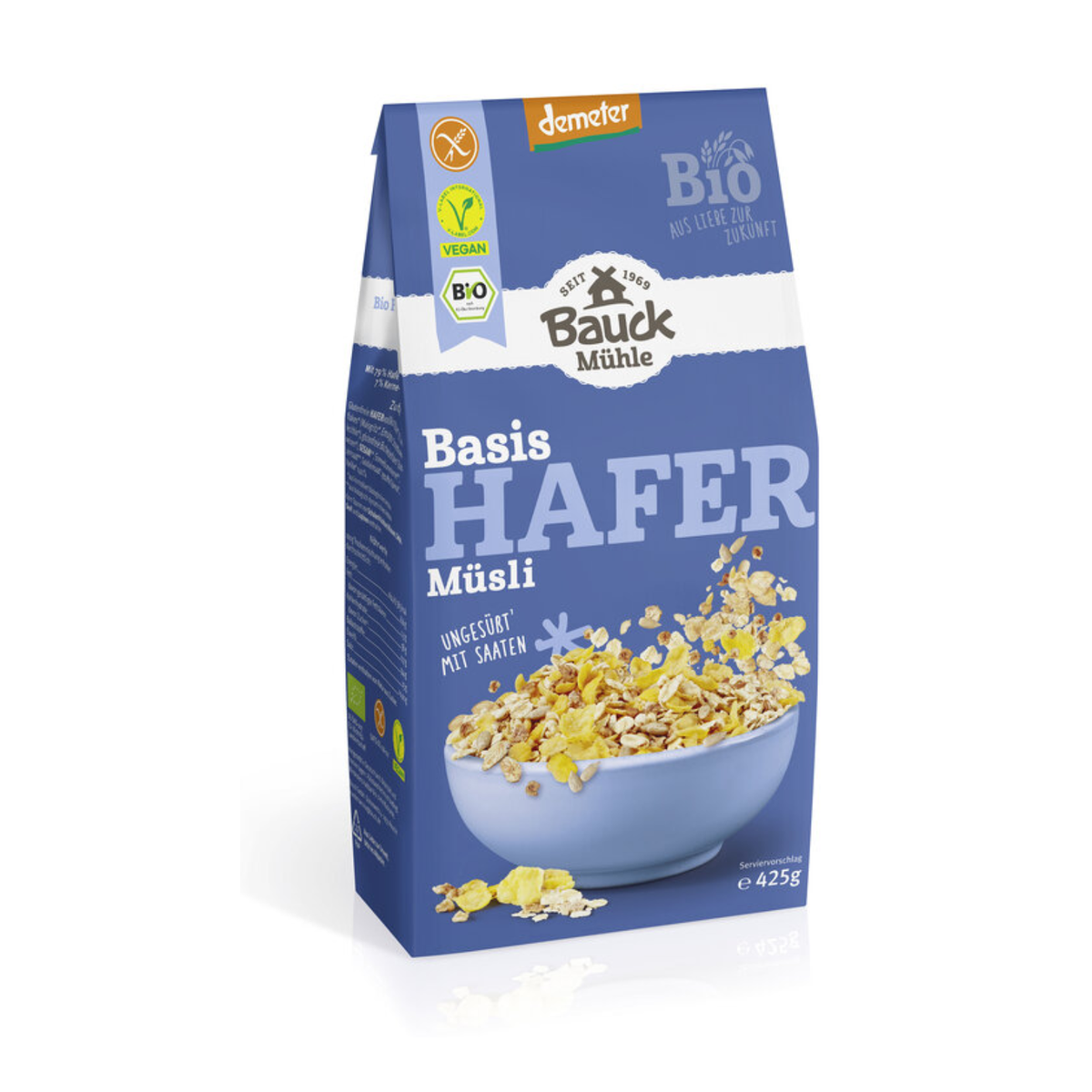 Demeter Bauckhof Hafer Müsli Basis ungesüßt glutenfrei 425g