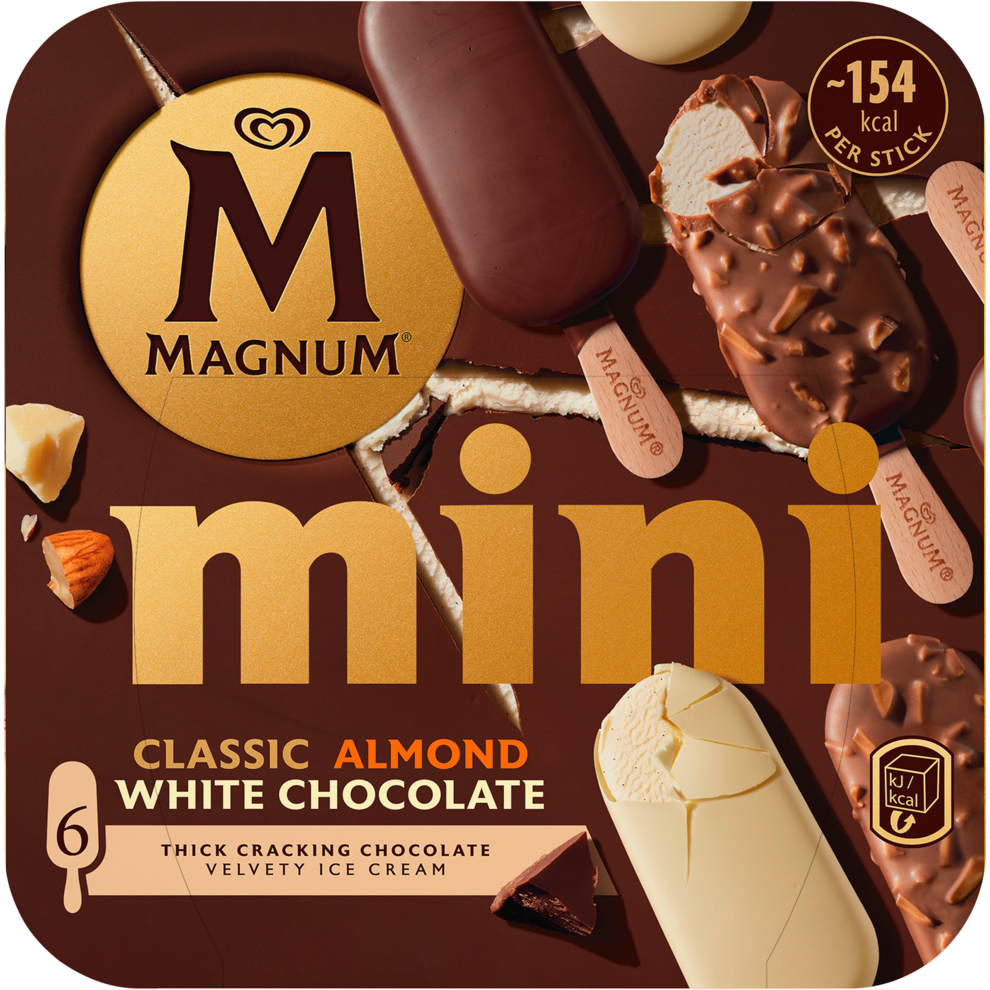Langnese Magnum Mini Classic Almond White Chocolate 6x55ml