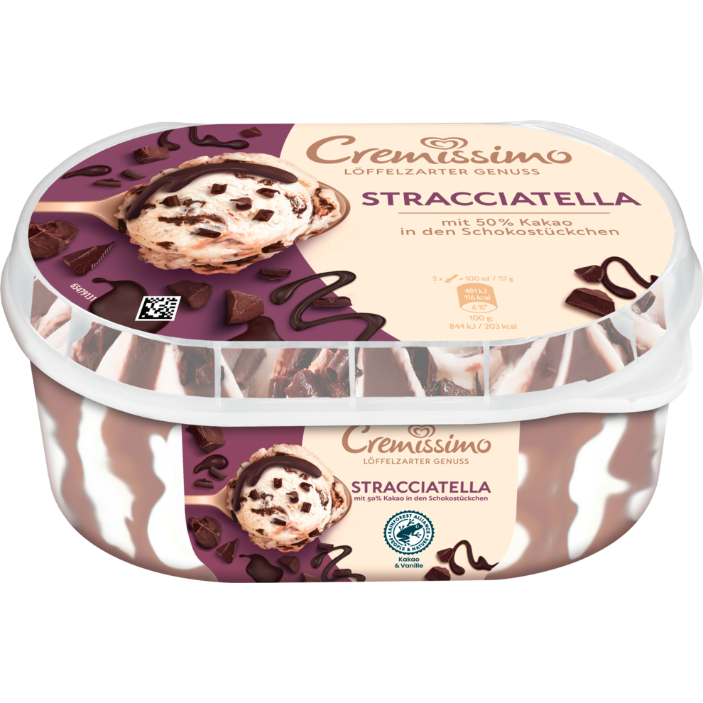 Langnese Cremissimo Stracciatella Eis 825ml
