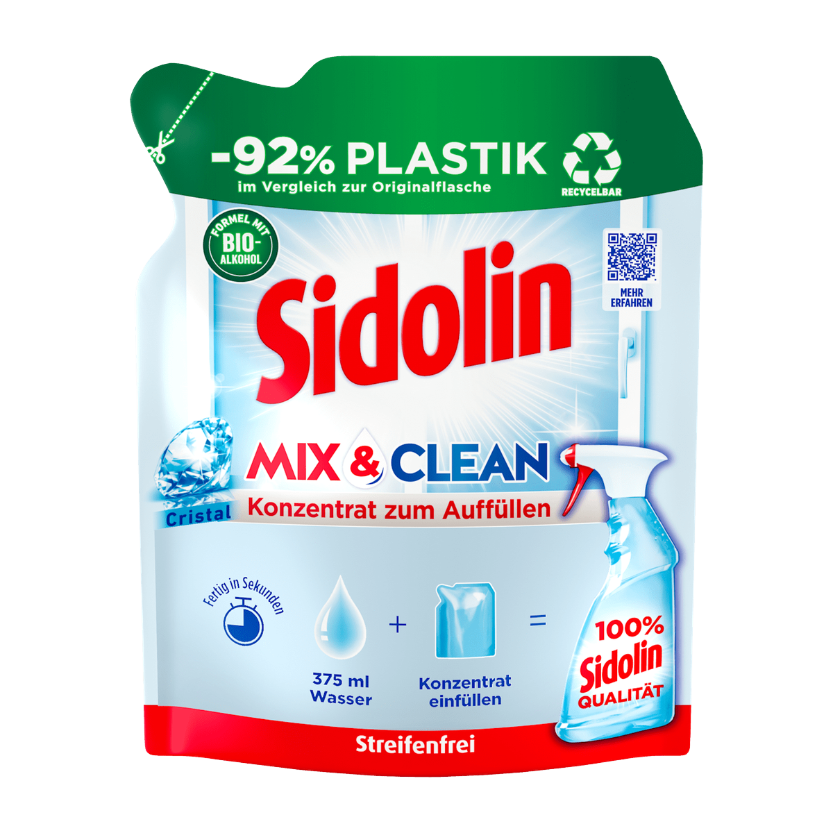 Sidolin Mix&Clean Cristal Nachfüllbeutel 125ml