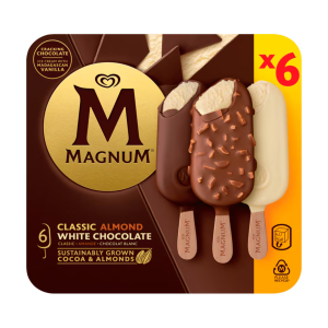 Langnese Magnum Classic Almond White Chocolate 6ST 580ml