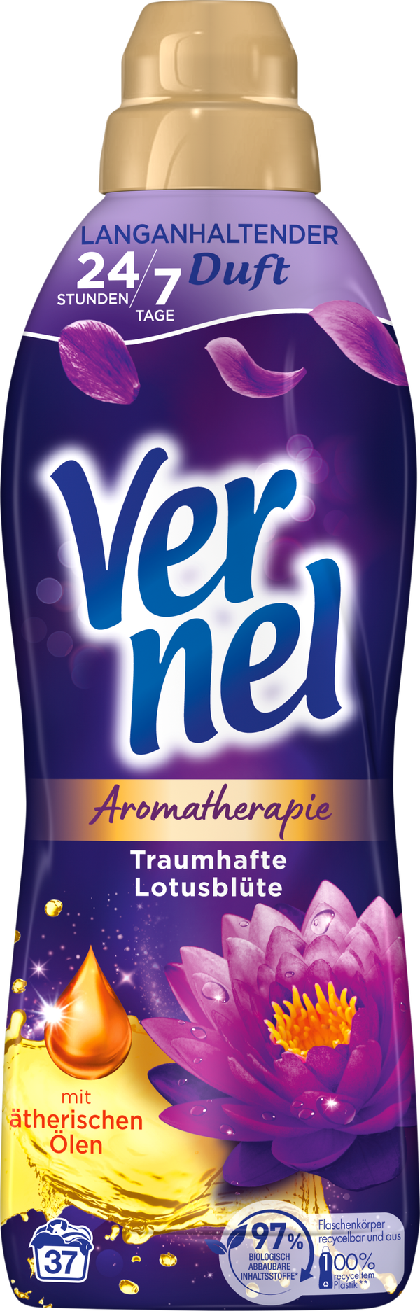 Vernel Weichspüler Aromatherapie Traumhafte Lotusblüte 37WL 814ml