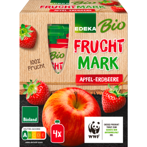 Bio EDEKA Fruchtmus Apfel-Erdbeere 4x100g