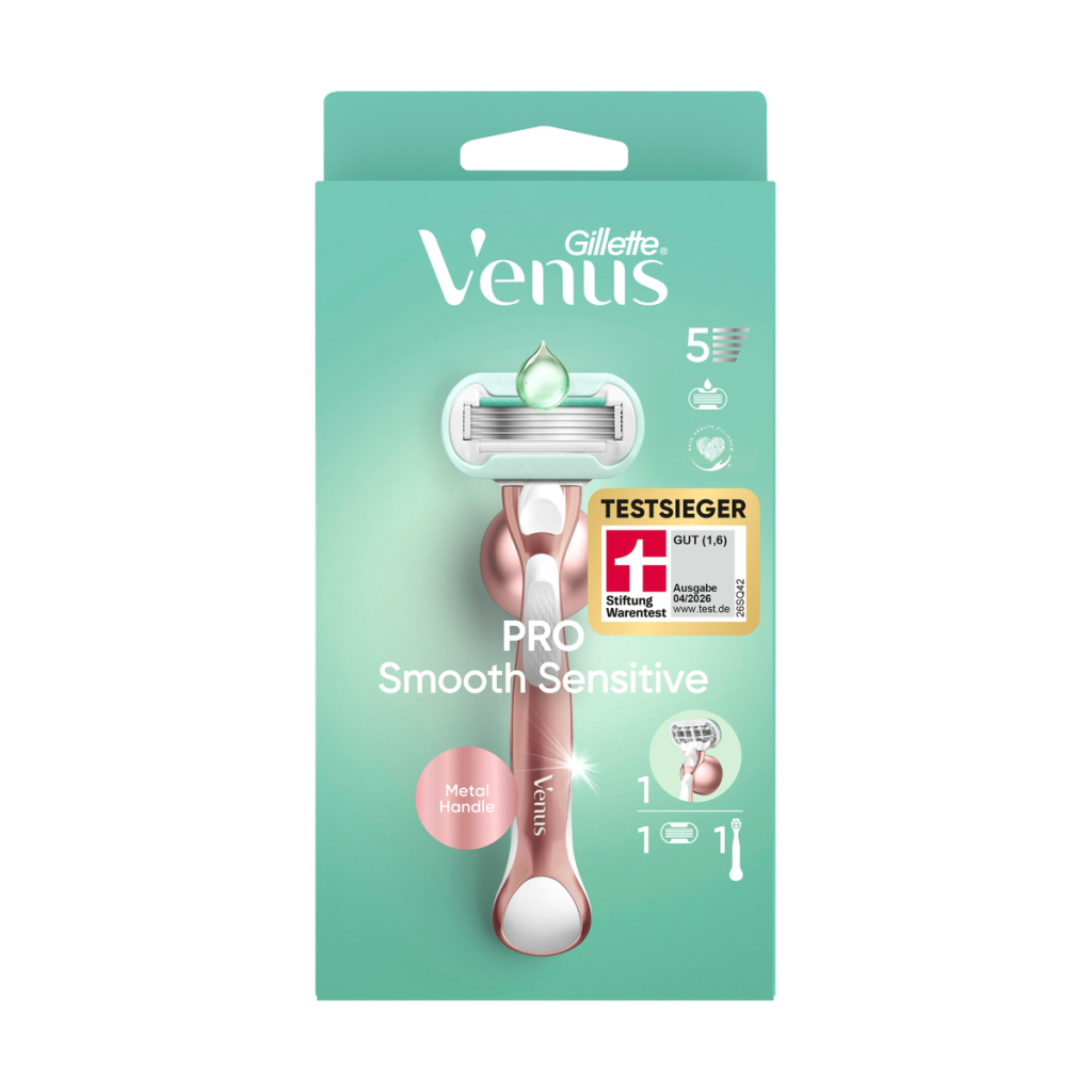 Venus Rasierer Sensitive mit 1 Klinge+Rasiererhalter rosegold