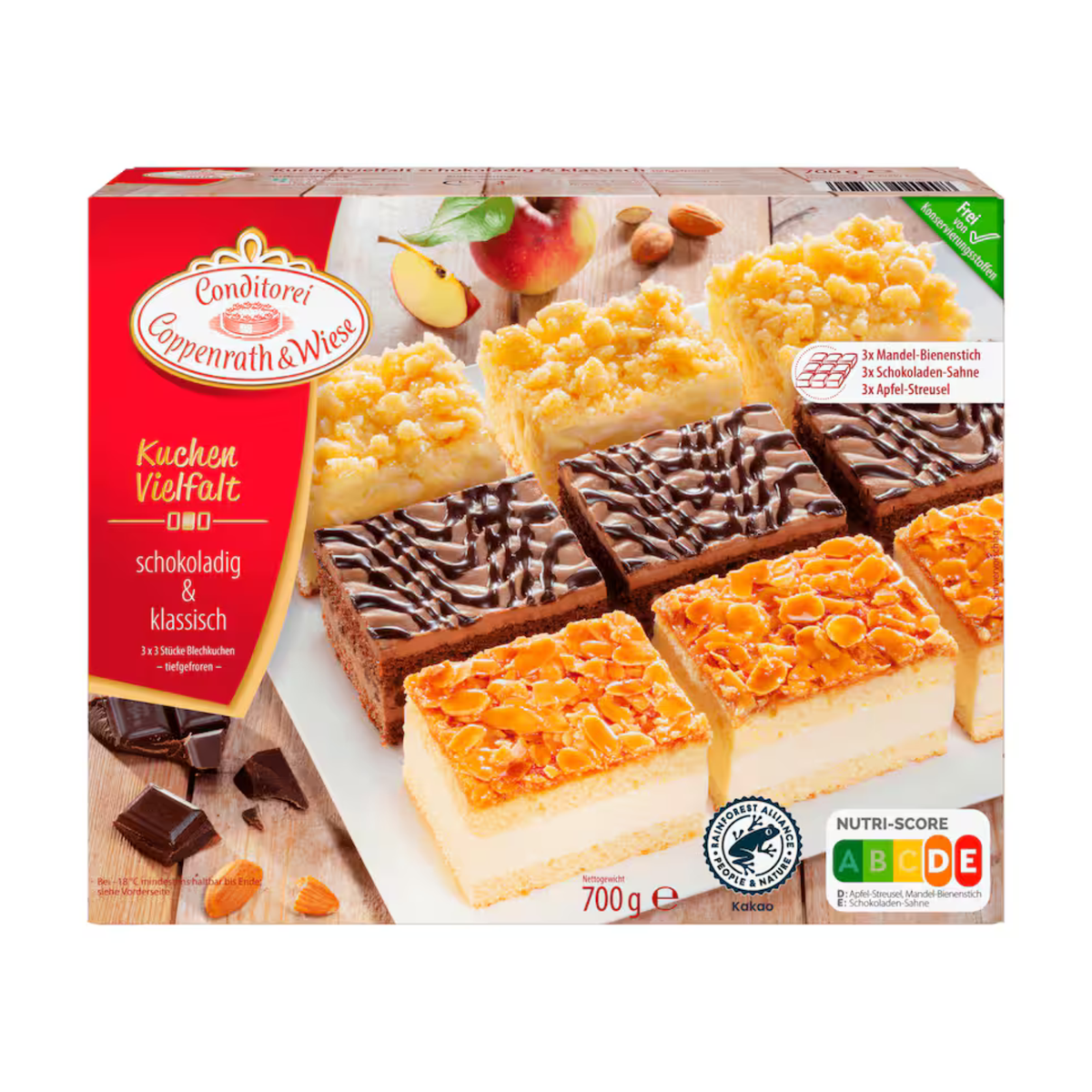 Coppenrath&Wiese Blechkuchen schokoladig&klassisch 9ST 700g