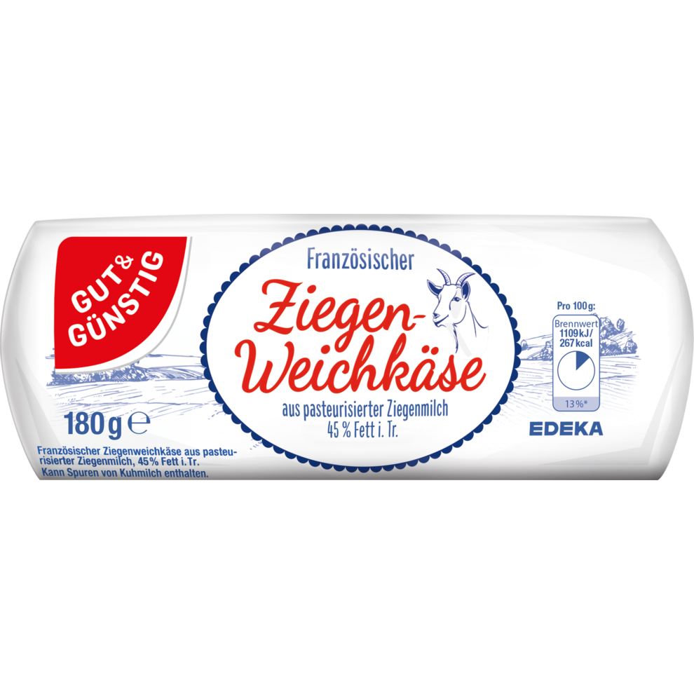 GUT&GÜNSTIG Ziegenweichkäserolle 45% 180g