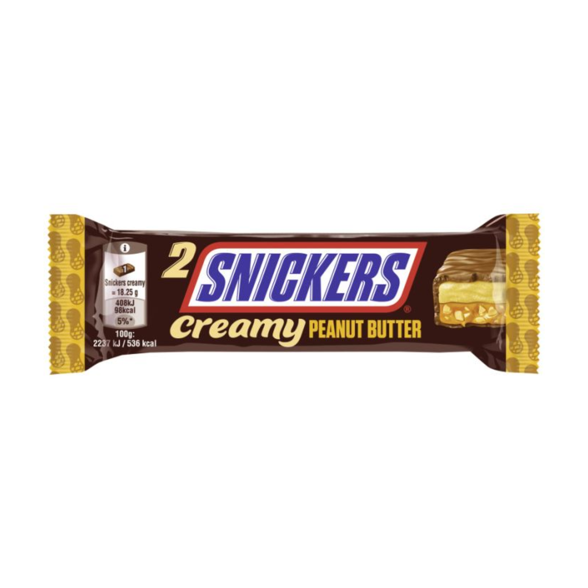 Snickers Duo Creamy Peanut Butter 2x18,25g