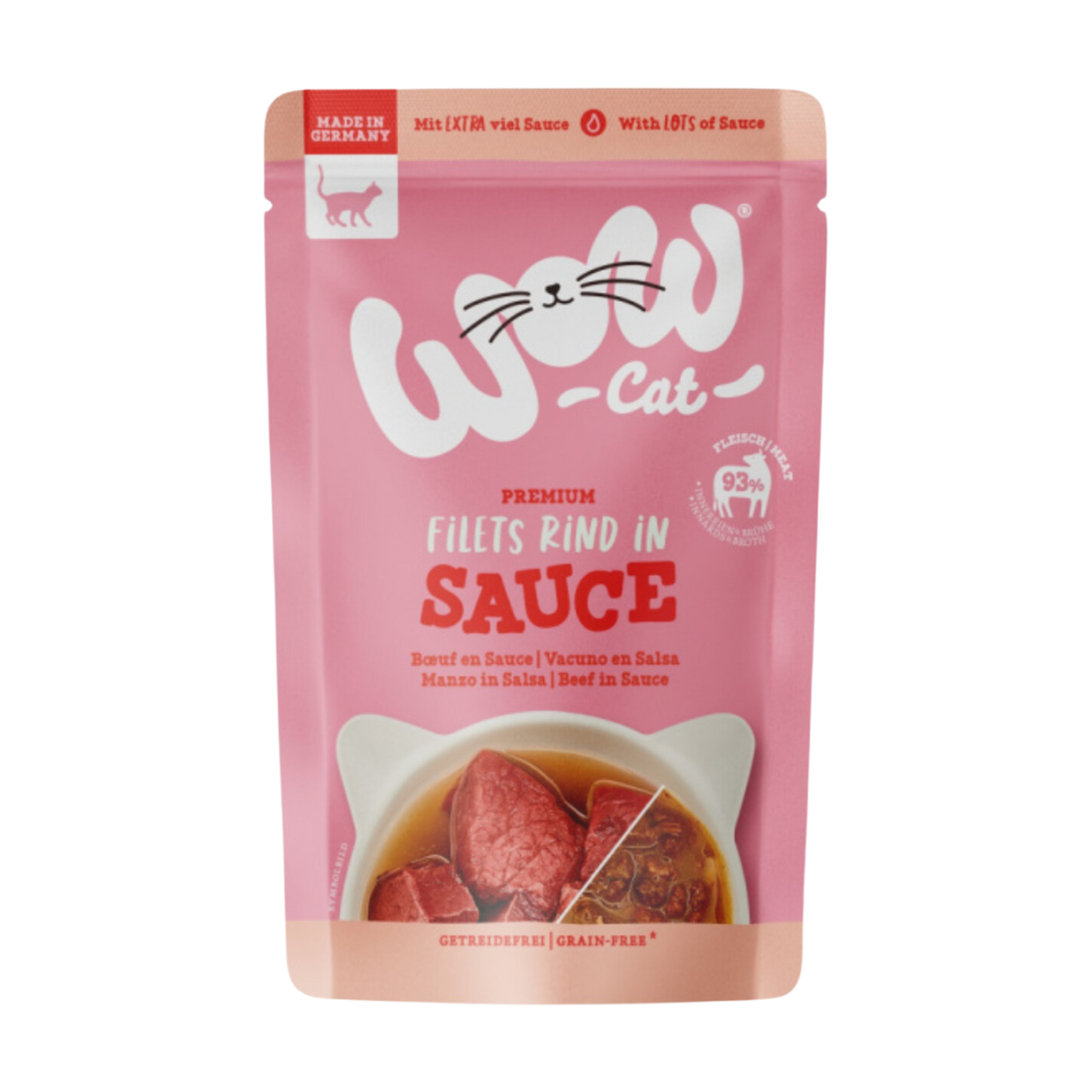 WOW Для кошек говядина, соус 85g