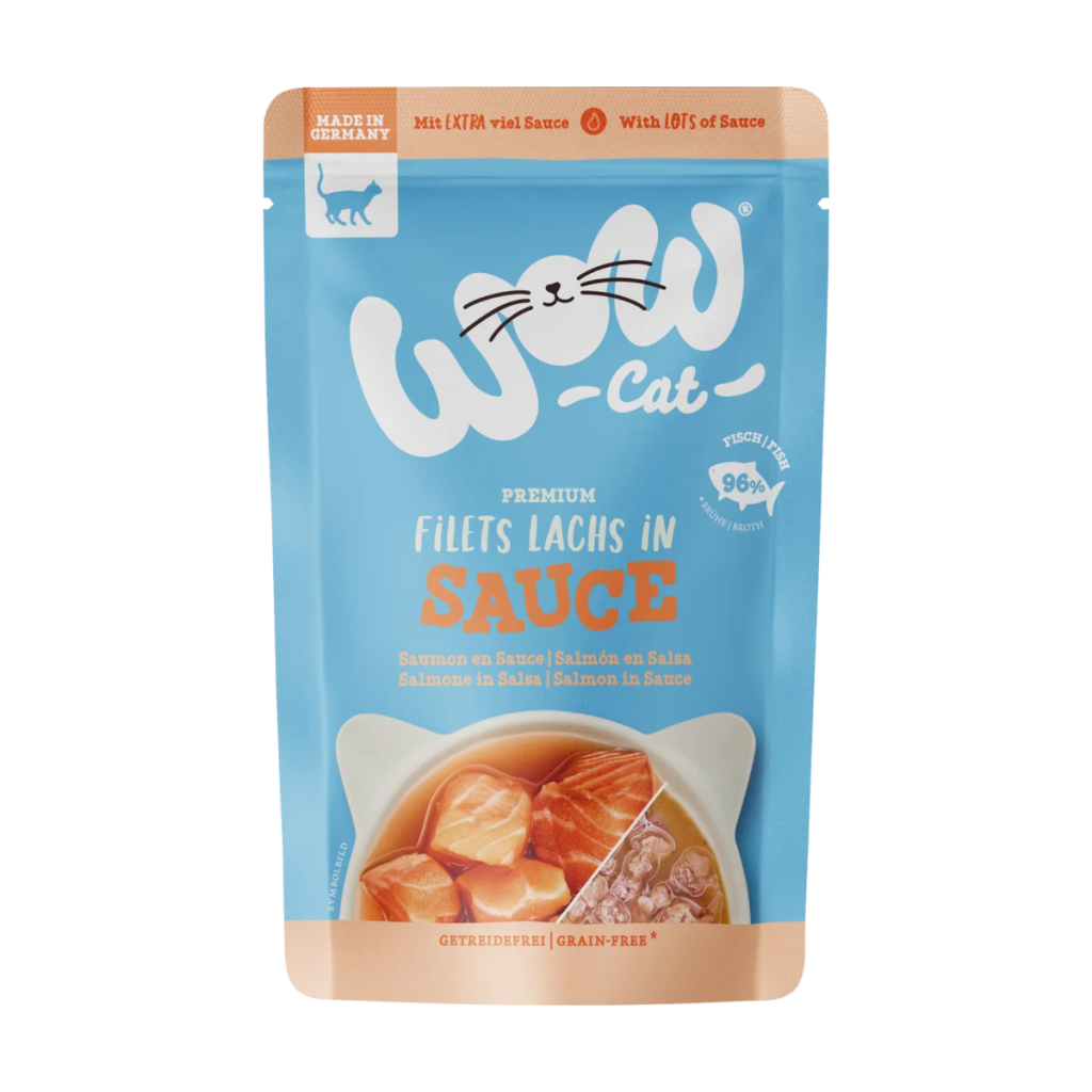 WOW Для кошек лосось, соус 85g
