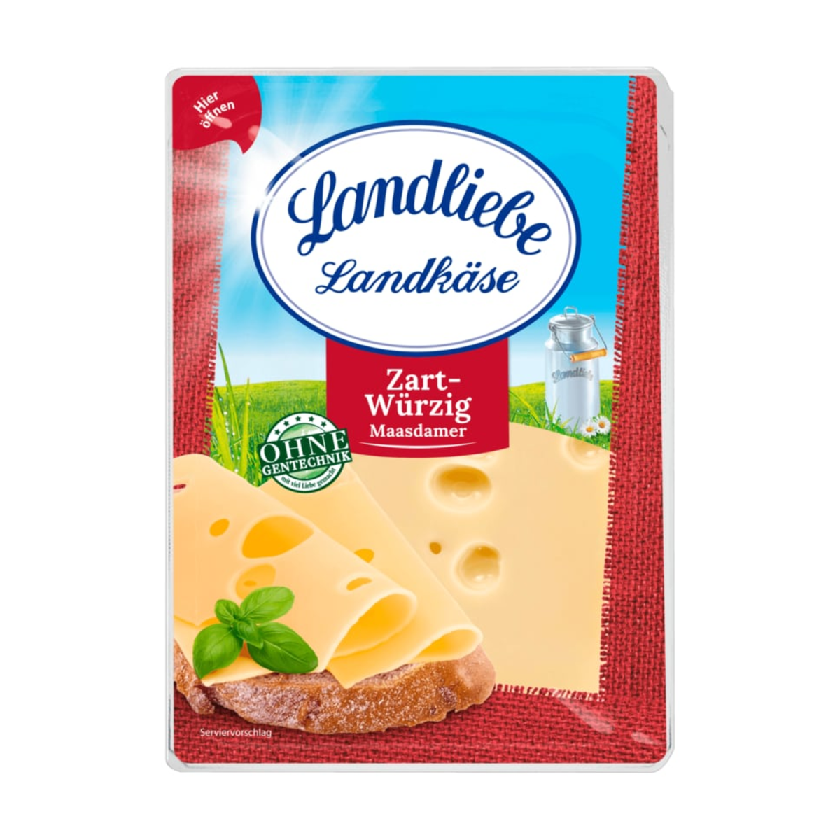 Landliebe Aufschnittkäse Maasdamer 45% Vollfettstufe 150g