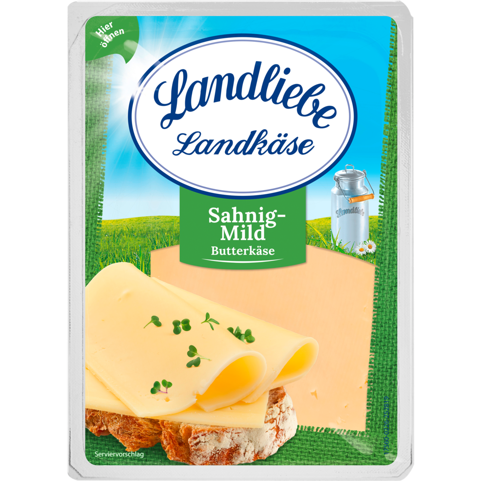 Landliebe Aufschnittkäse Butterkäse 45% Vollfettstufe 150g