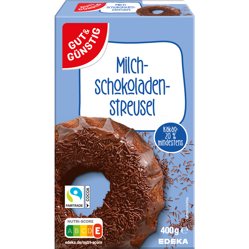 GUT&GÜNSTIG Milchschokoladenstreusel 400g
