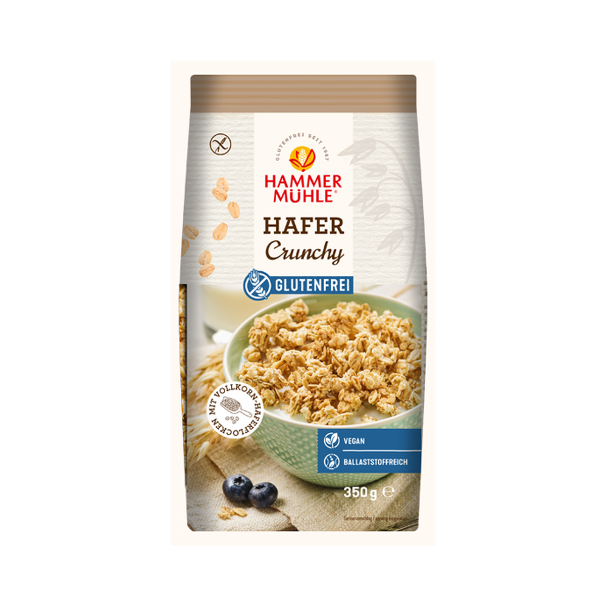 Hammermühle Gebackenes Hafermüsli 350g