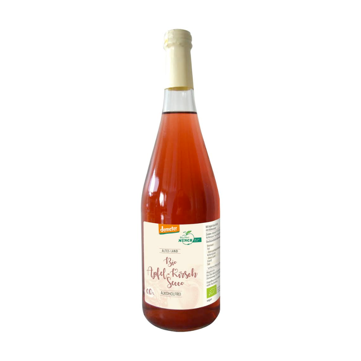Demeter Obst Münch Apfel Kirsch Secco alkoholfrei 0,75l
