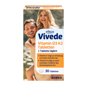 EDEKA elkos VIVEDE Vitamin D3 K2 Tabletten 30ST