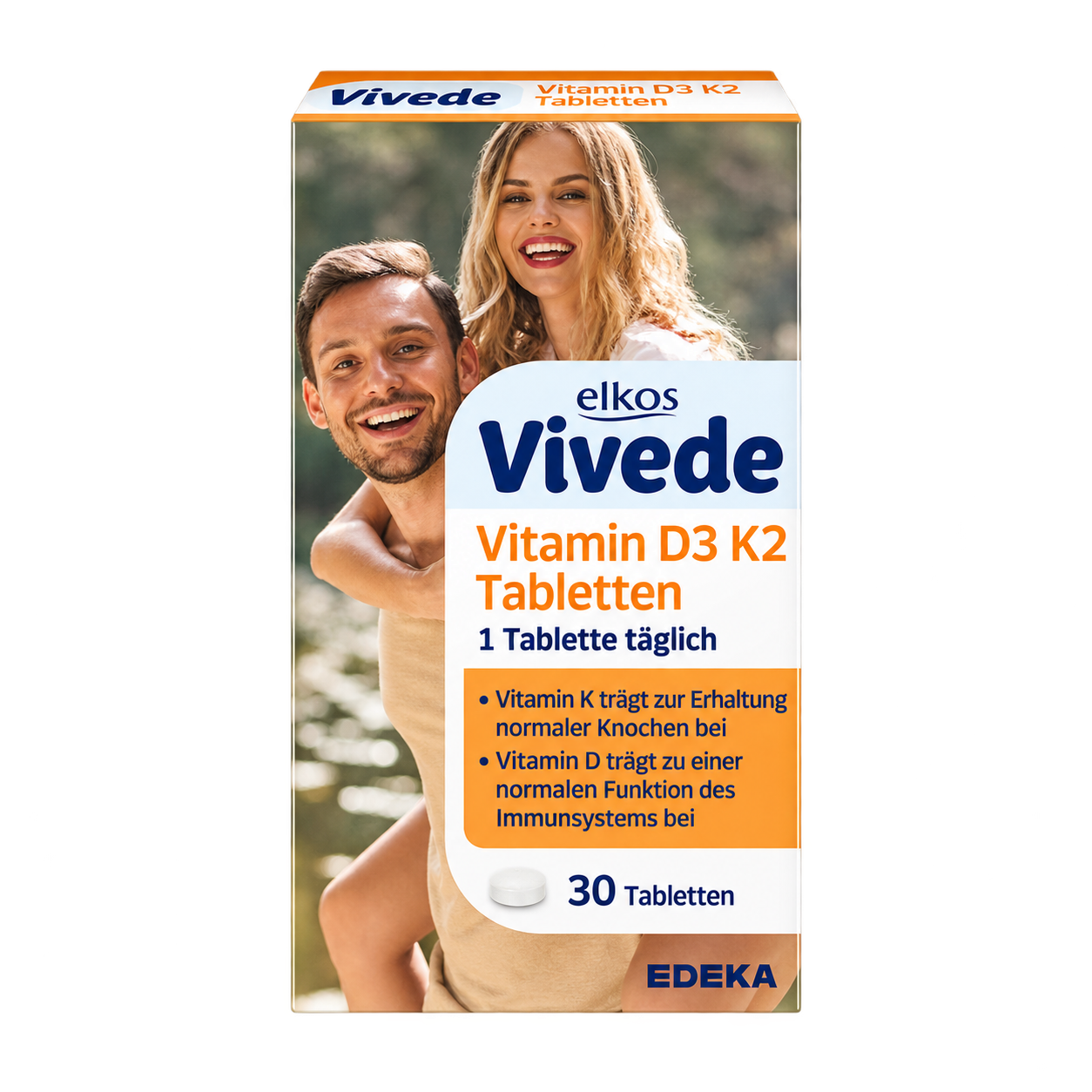 EDEKA elkos VIVEDE Vitamin D3 K2 Tabletten 30ST