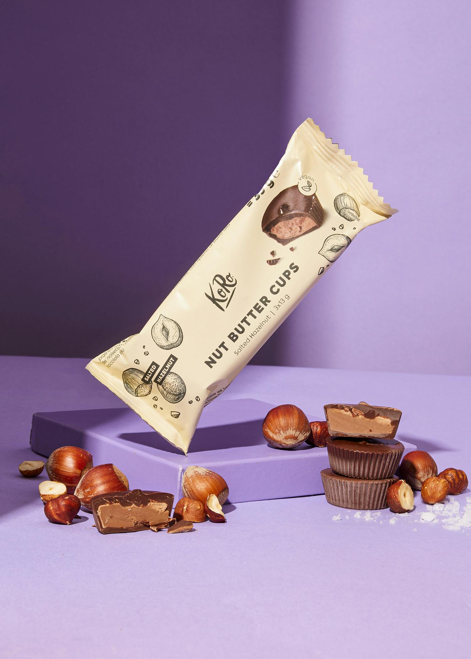 Bio Koro Nut Butter Cups Salty Hazelnut 39g