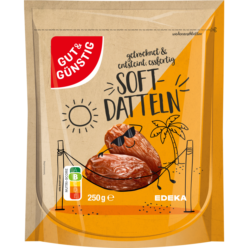GUT&GÜNSTIG Soft-Datteln getrocknet, entsteint, essfertig 250g